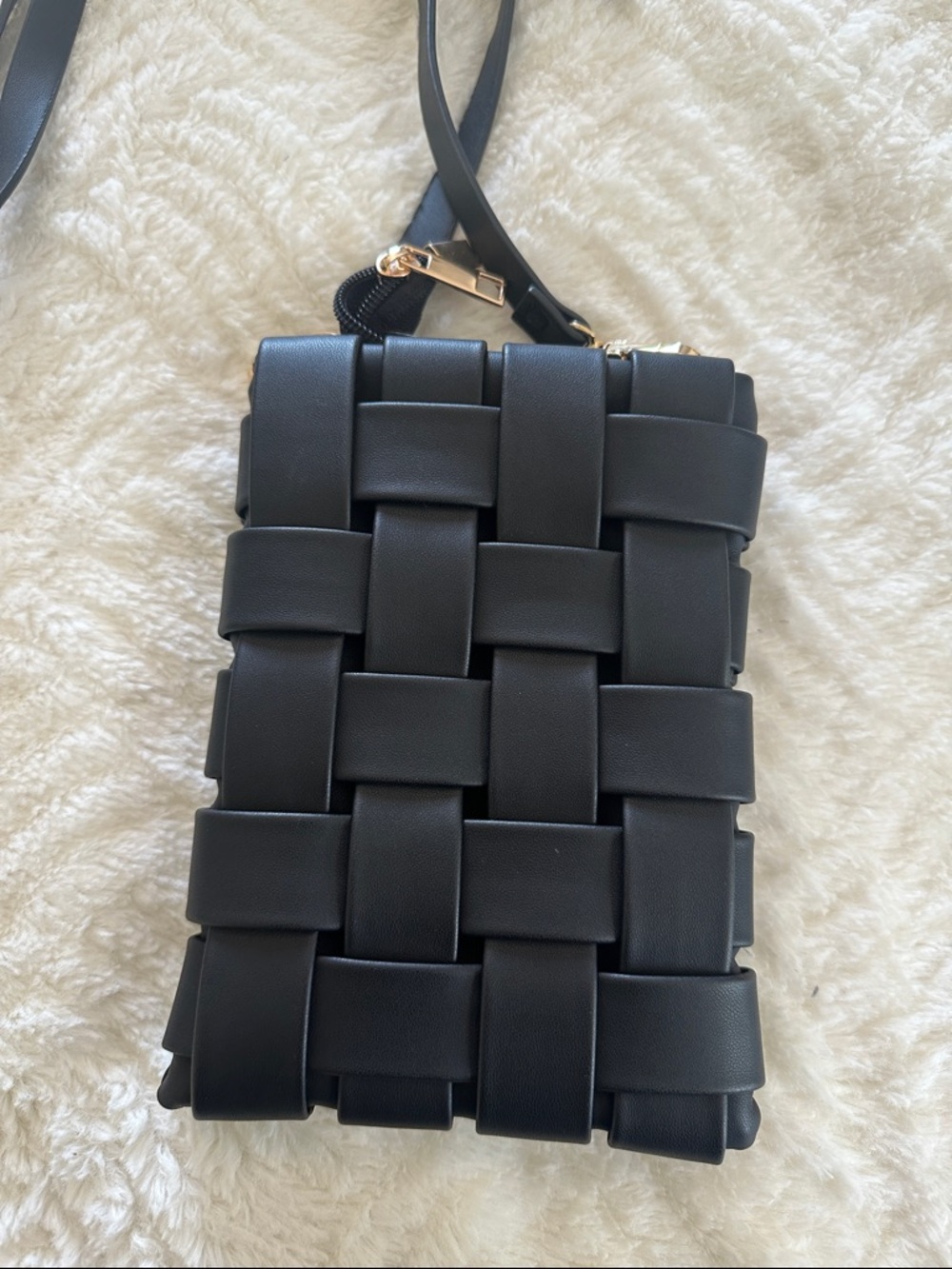 Anthropologie Woven Crossbody Bag - Black